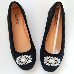 NWB Badgley Mischka Amber Bling Ballet Flats